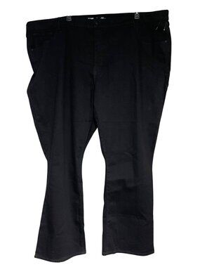 Old Navy Womens Black Mid Rise Kicker Boot Cut Jeans Plus Size 30 Stretch Denim